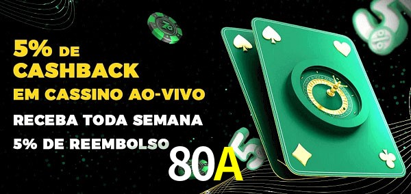 Promoções do cassino ao Vivo 80A